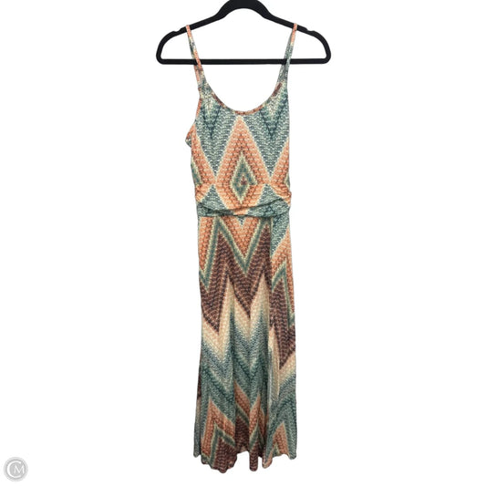 Dress Casual Midi By Lascana In Green & Orange, Size: 6
