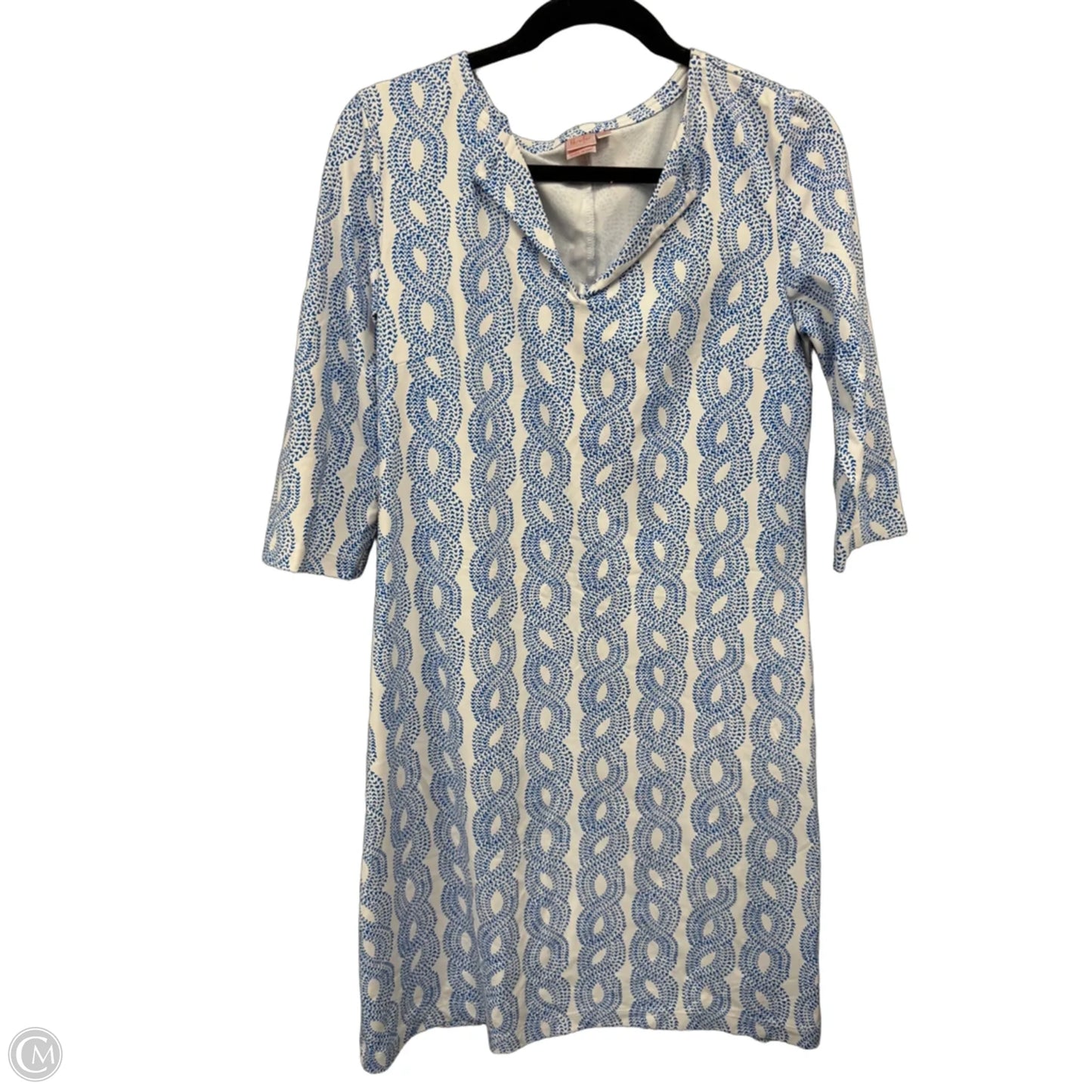 Dress Casual Short By Clothes Mentor In Blue & White, Size: M