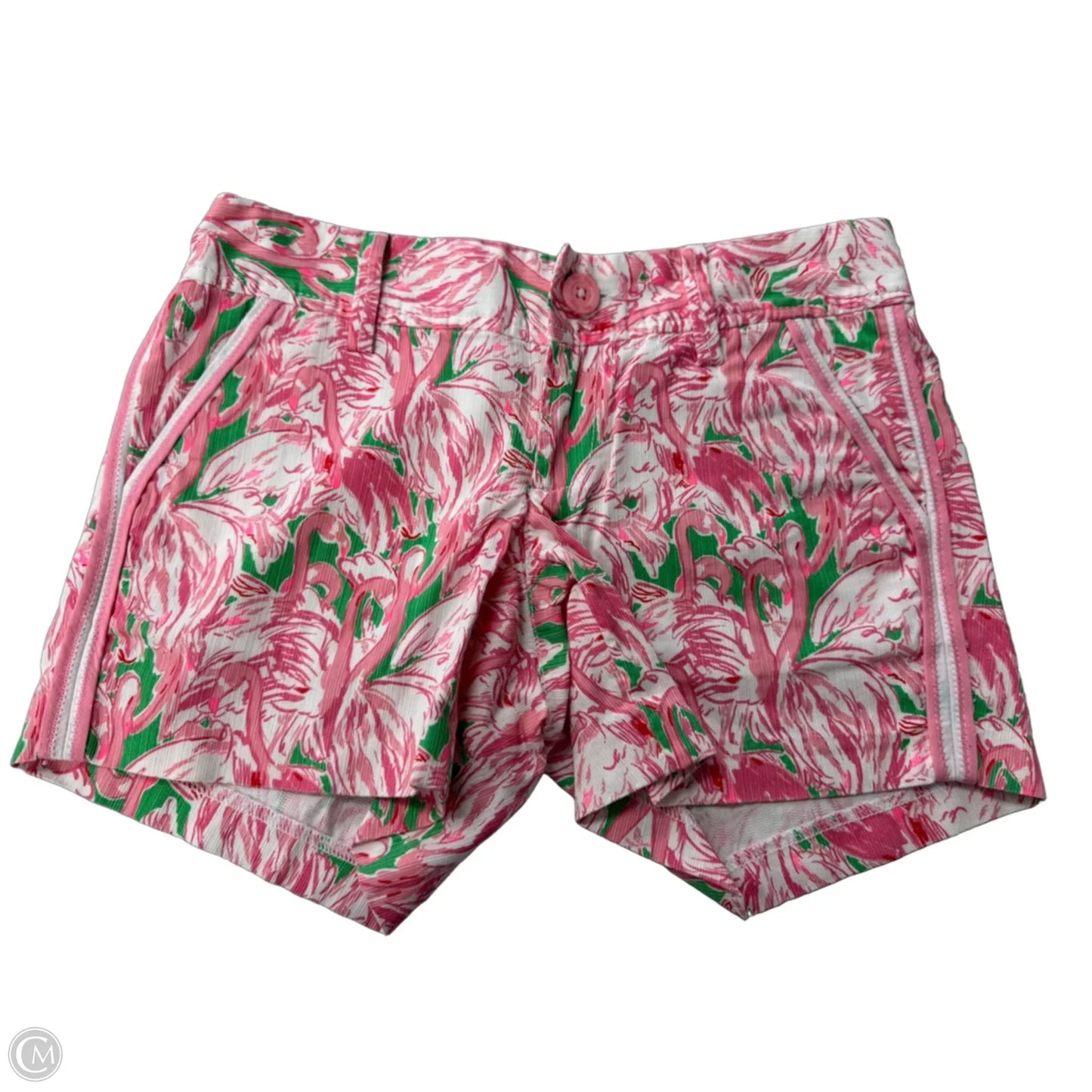Shorts Designer By Lilly Pulitzer In Green & Pink, Size: Xxs