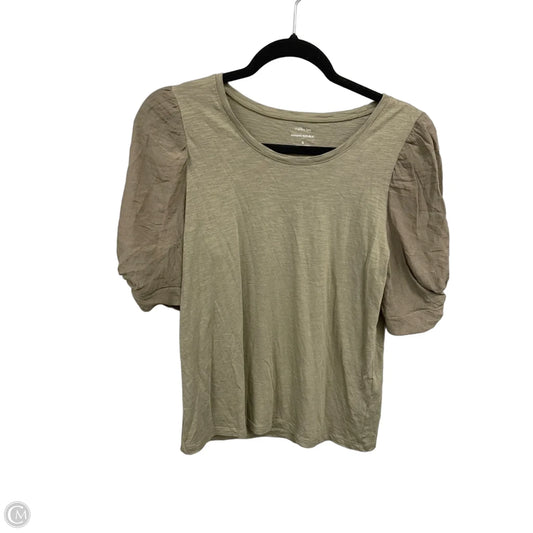 Top Short Sleeve Basic By Banana Republic In Tan, Size: S