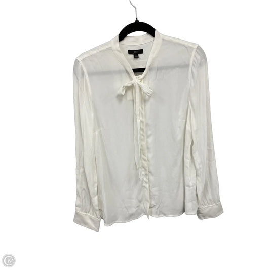 Blouse Long Sleeve By J. Crew In Cream, Size: M