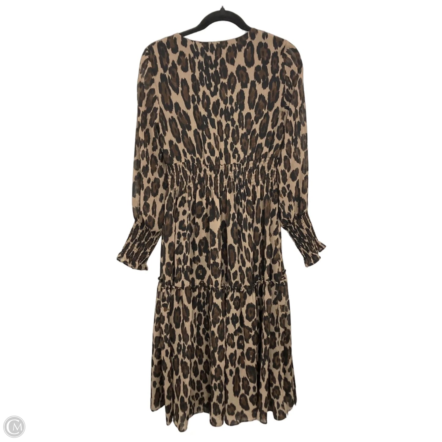 Dress Casual Midi By Taylor In Black & Tan, Size: 4