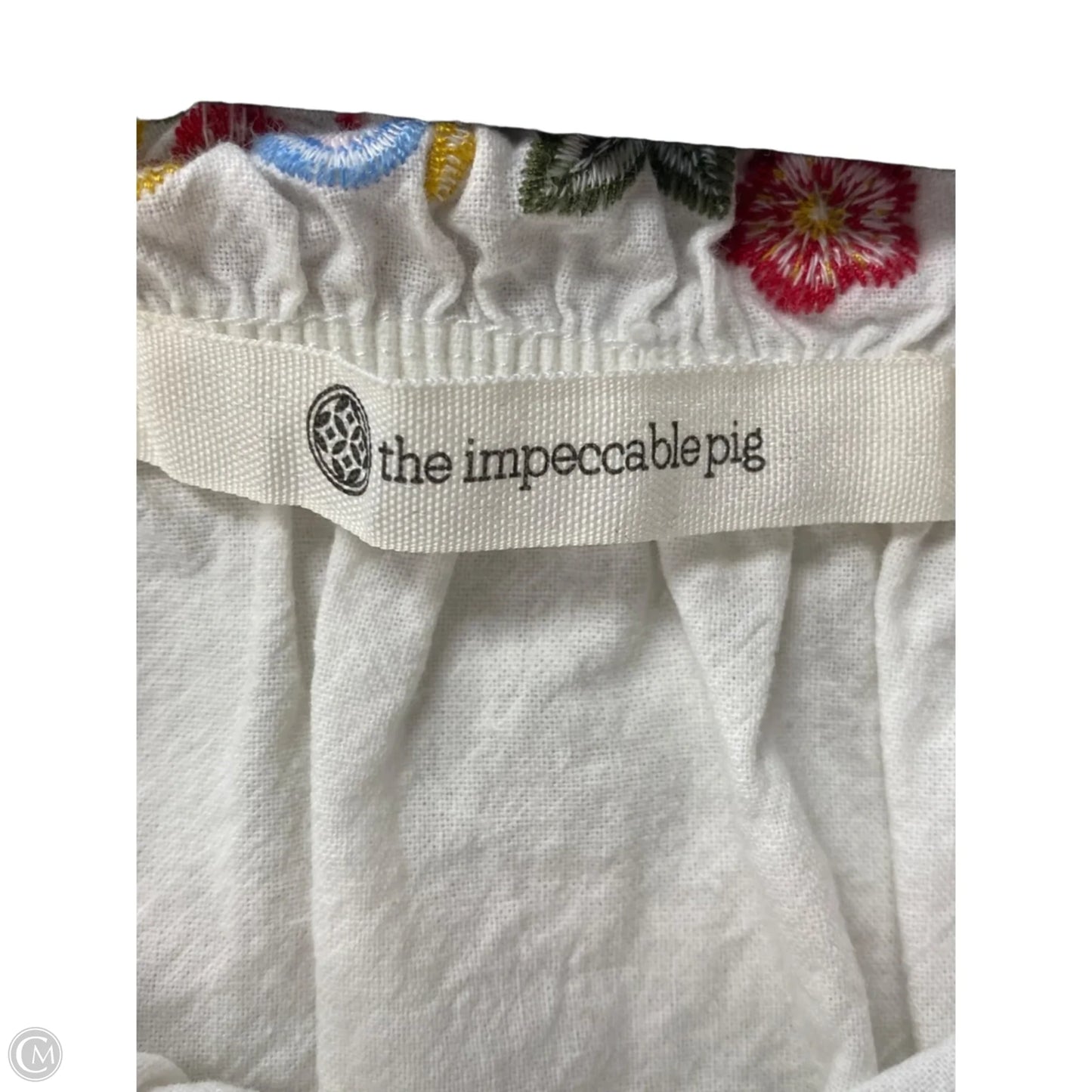 Top 3/4 Sleeve By Impeccable Pig In Cream, Size: M