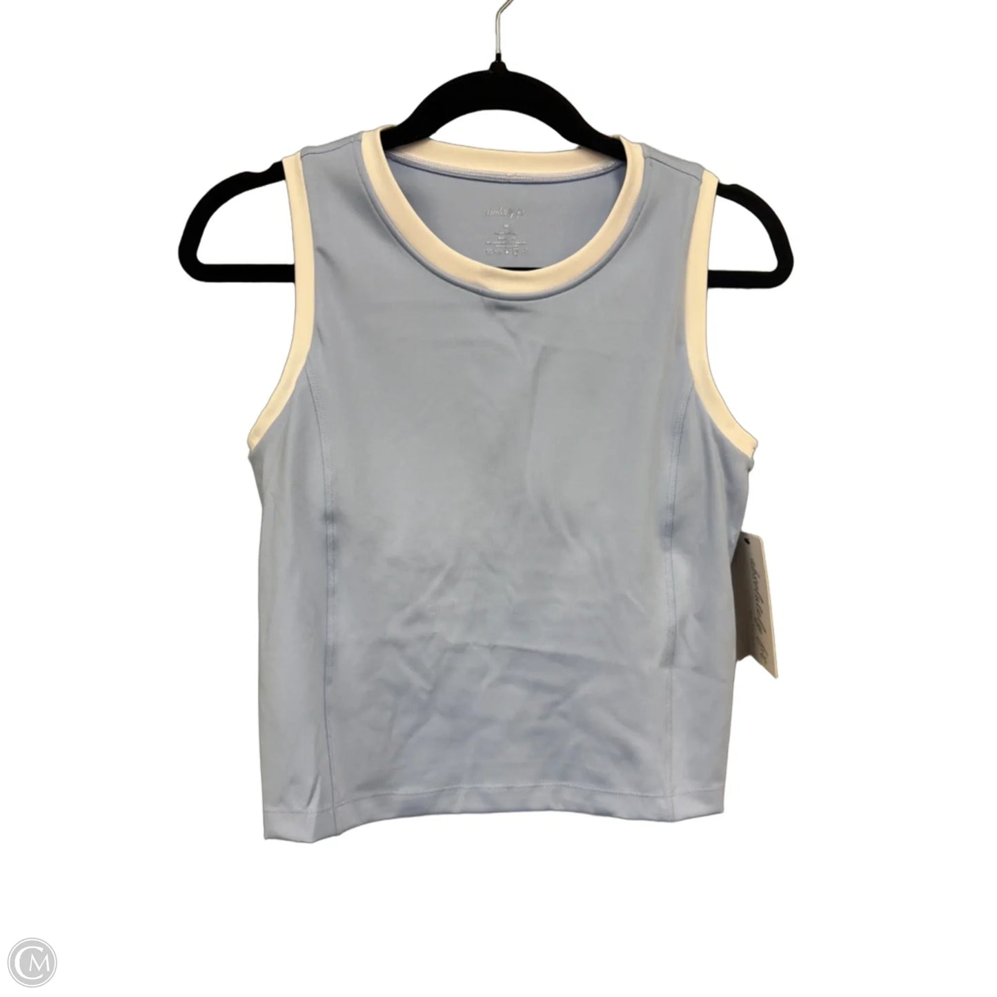 Athletic Tank Top By Absolutely In Blue & White, Size: M