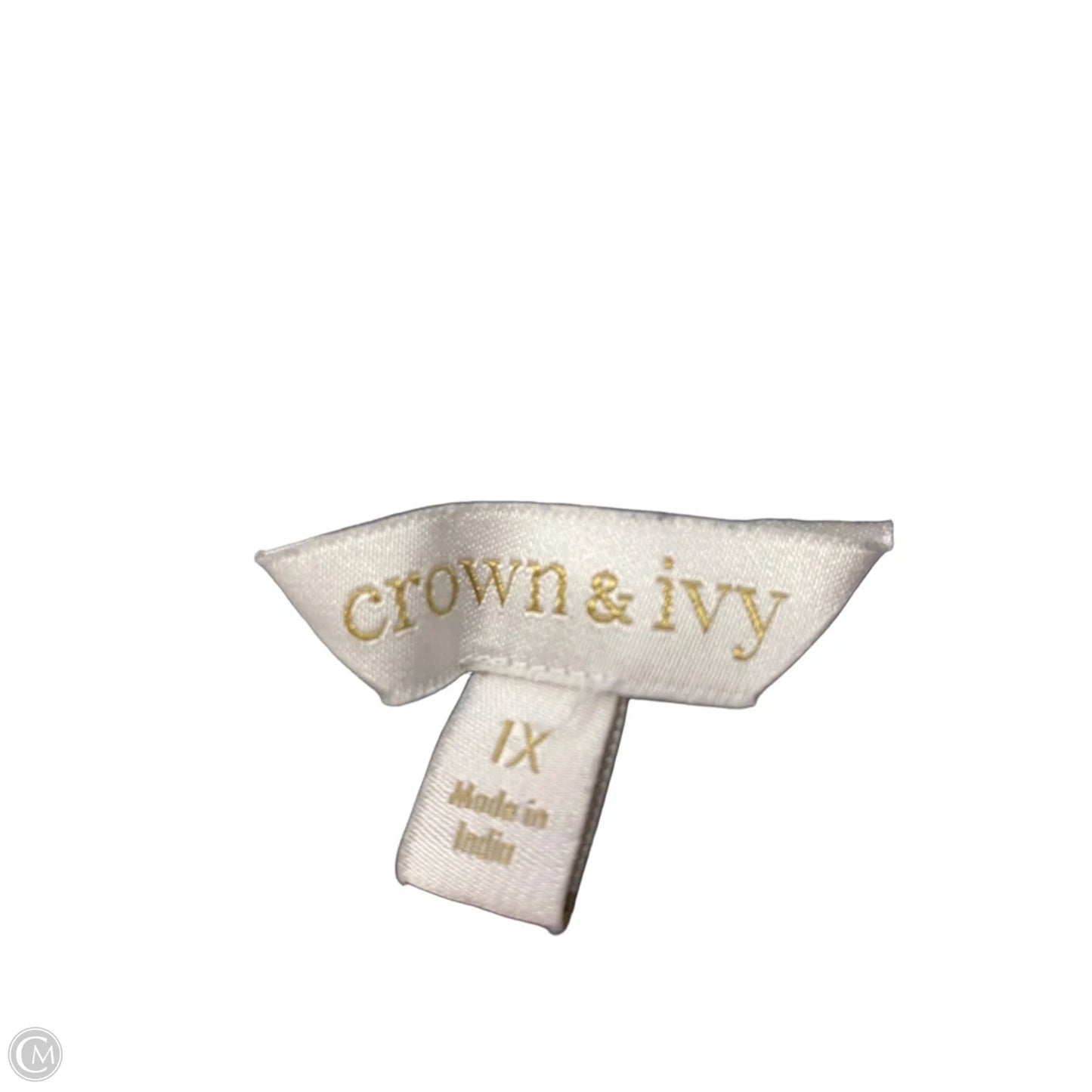 Top 3/4 Sleeve By Crown And Ivy In Blue & Yellow, Size: 1x
