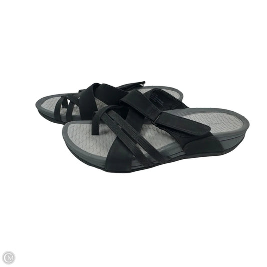 Sandals Heels Wedge By Bare Traps In Black, Size: 8