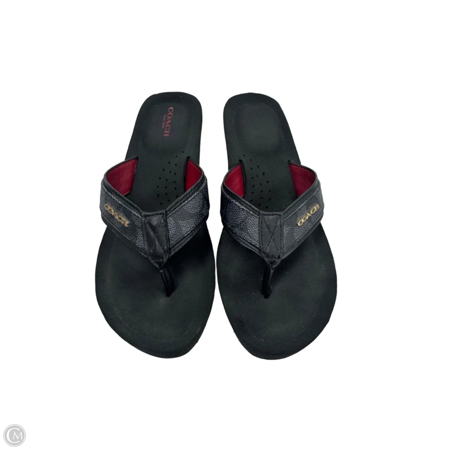 Sandals Designer By Coach In Black, Size: 8