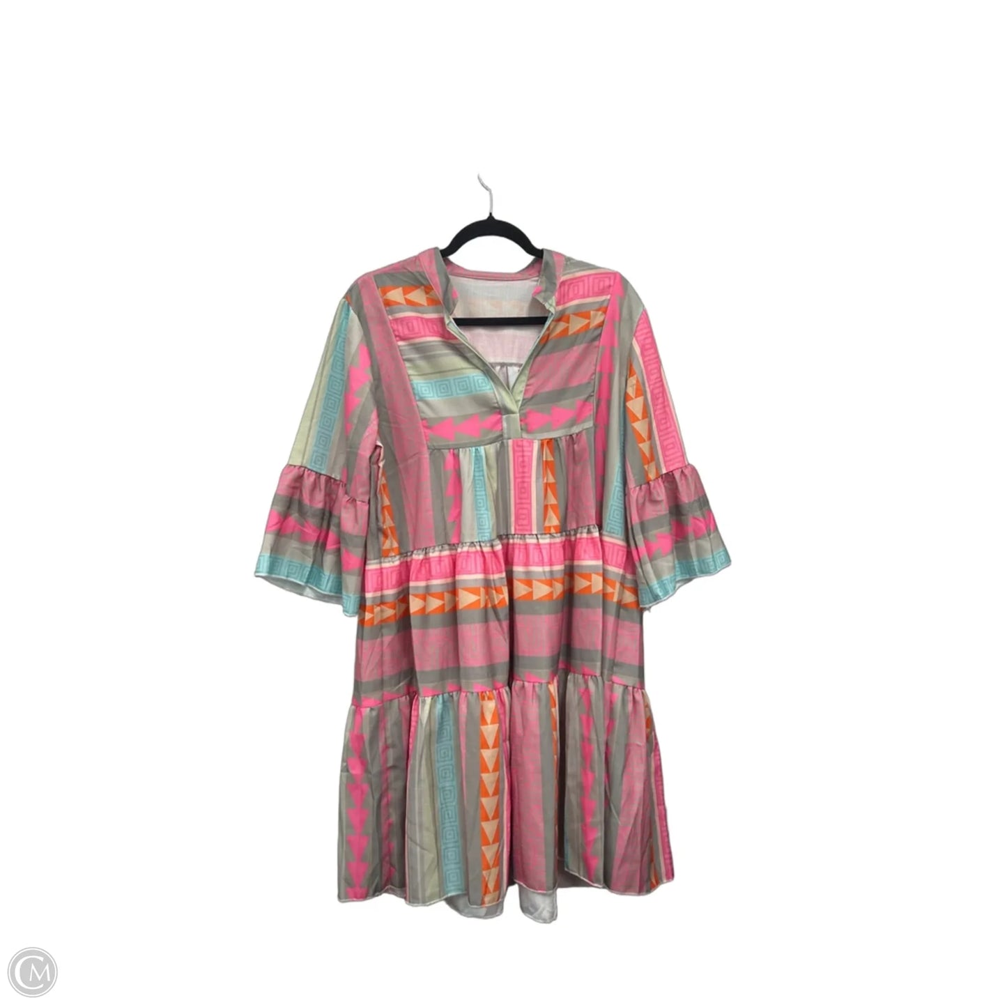 Dress Casual Short By Clothes Mentor In Grey & Pink, Size: S