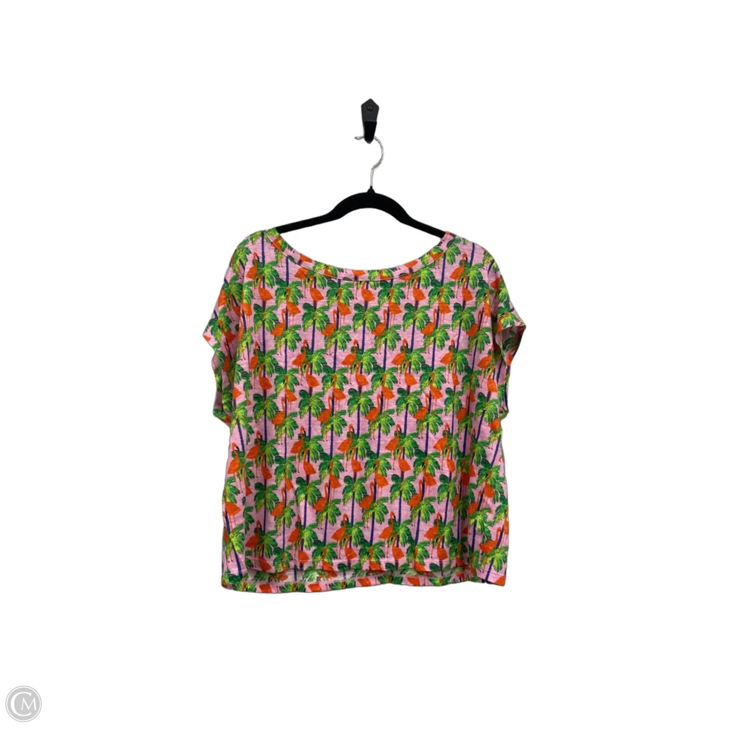 Top Short Sleeve By Clothes Mentor In Green & Pink, Size: Xl