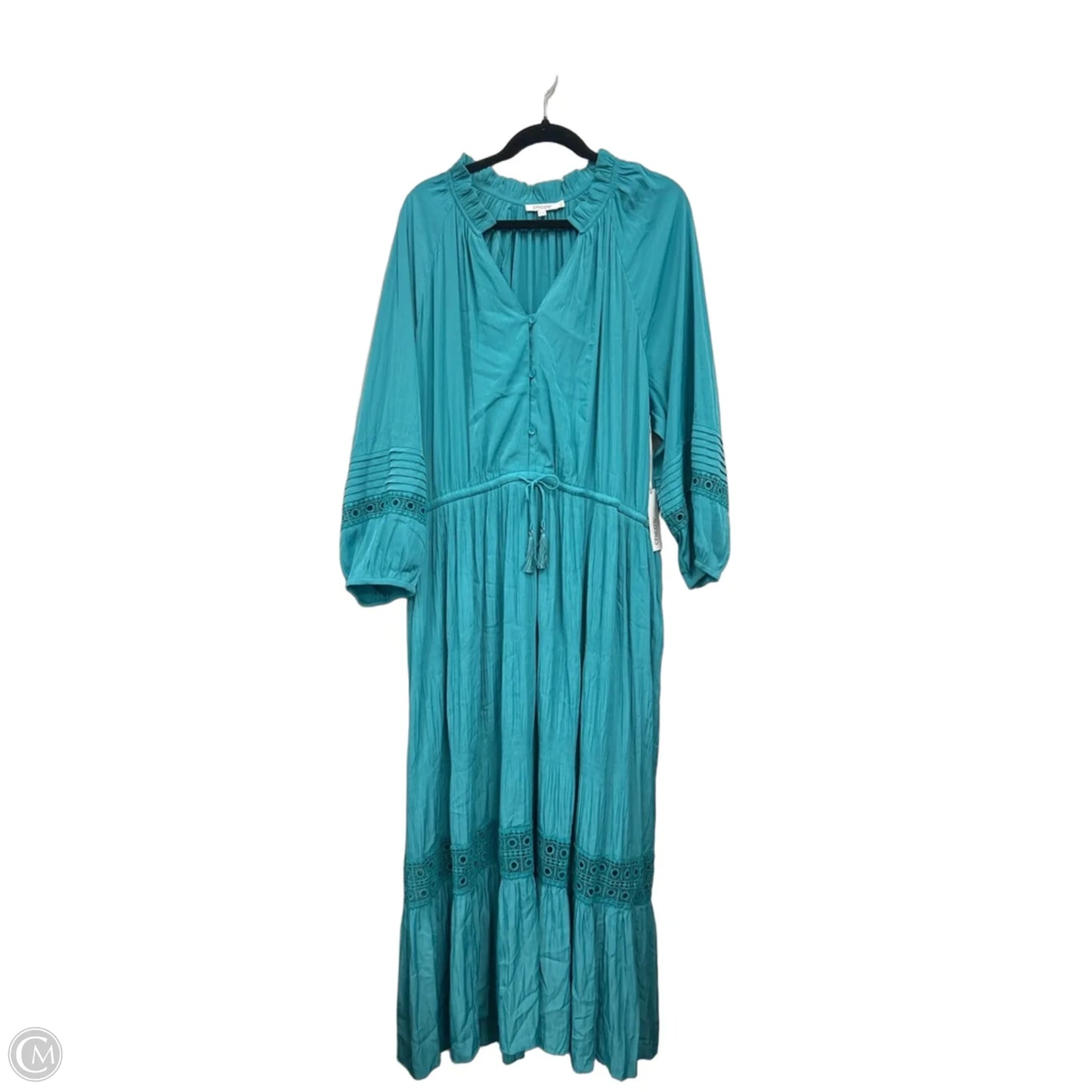 Dress Casual Maxi By Chicos In Green, Size: Xxl