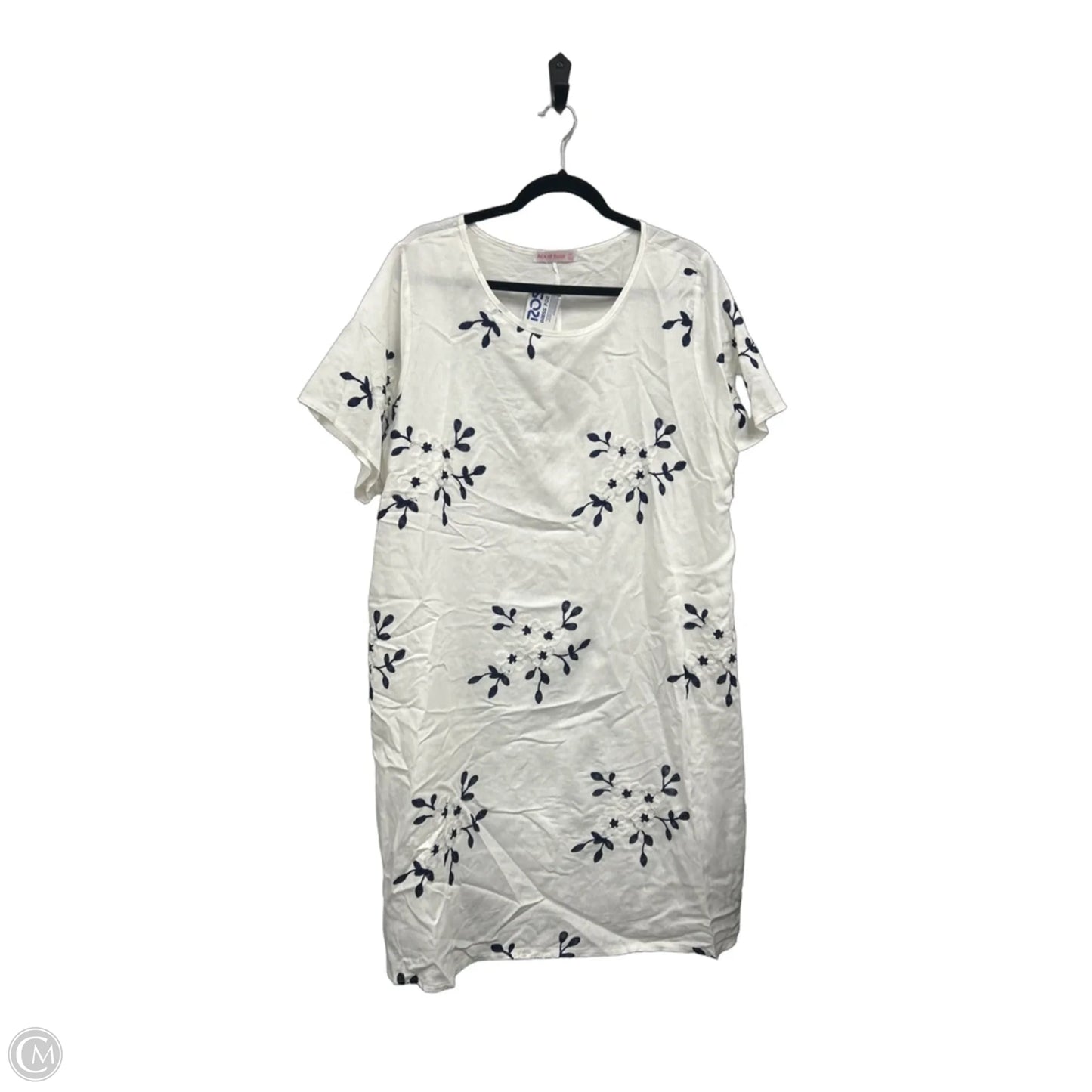 Dress Casual Short By Clothes Mentor In Black & Cream, Size: 2x
