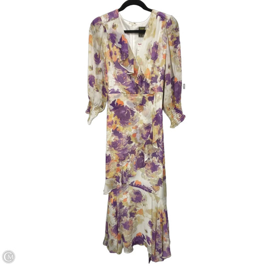 Dress Casual Maxi By Taylor In Purple & Yellow, Size: 8