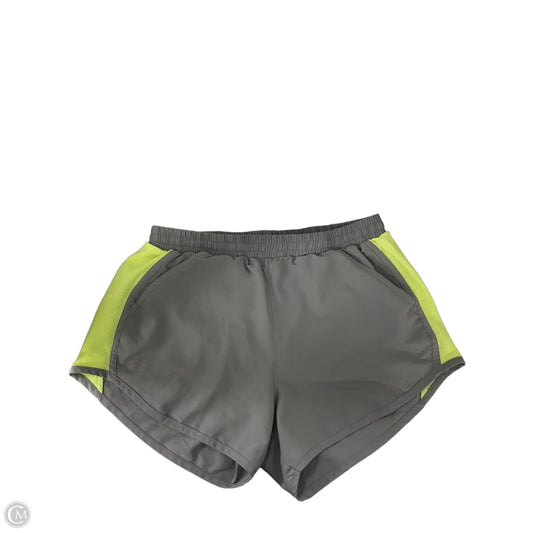 Athletic Shorts By Under Armour In Grey & Yellow, Size: S