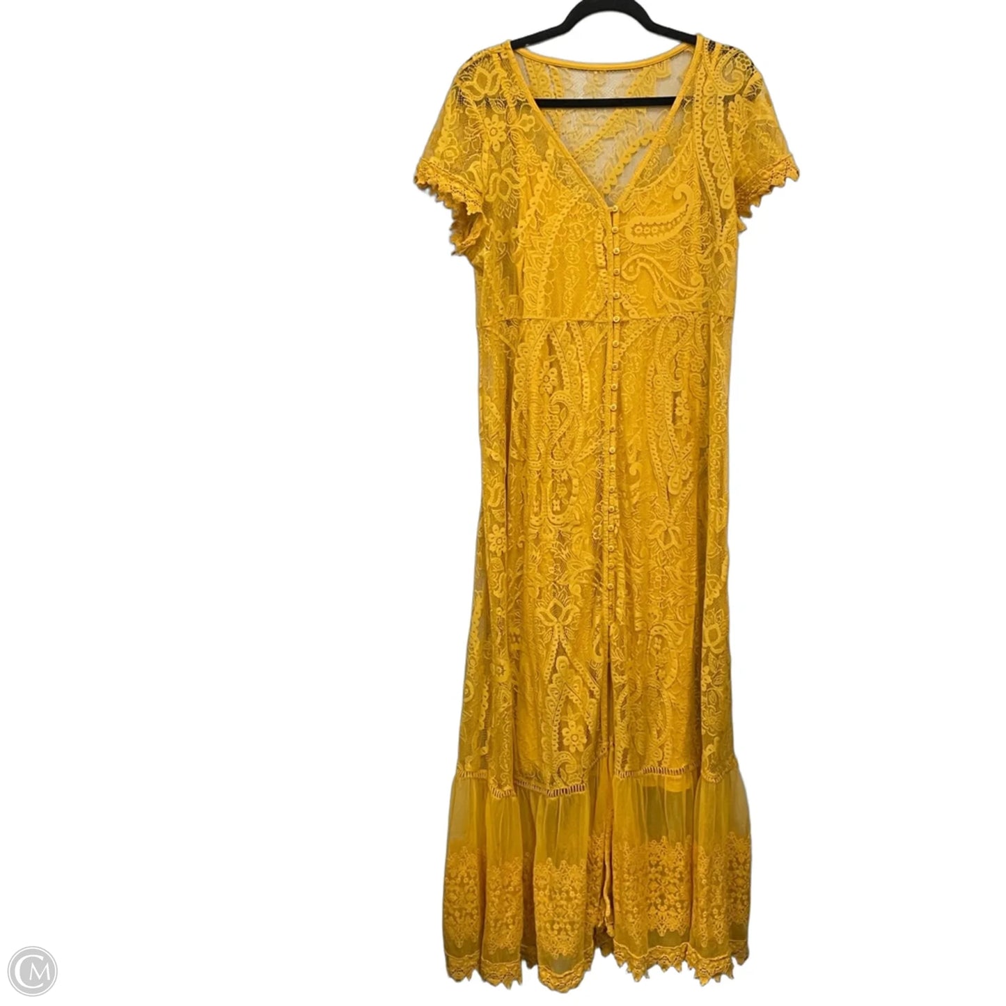 Dress Casual Maxi By Torrid In Gold, Size: 1x
