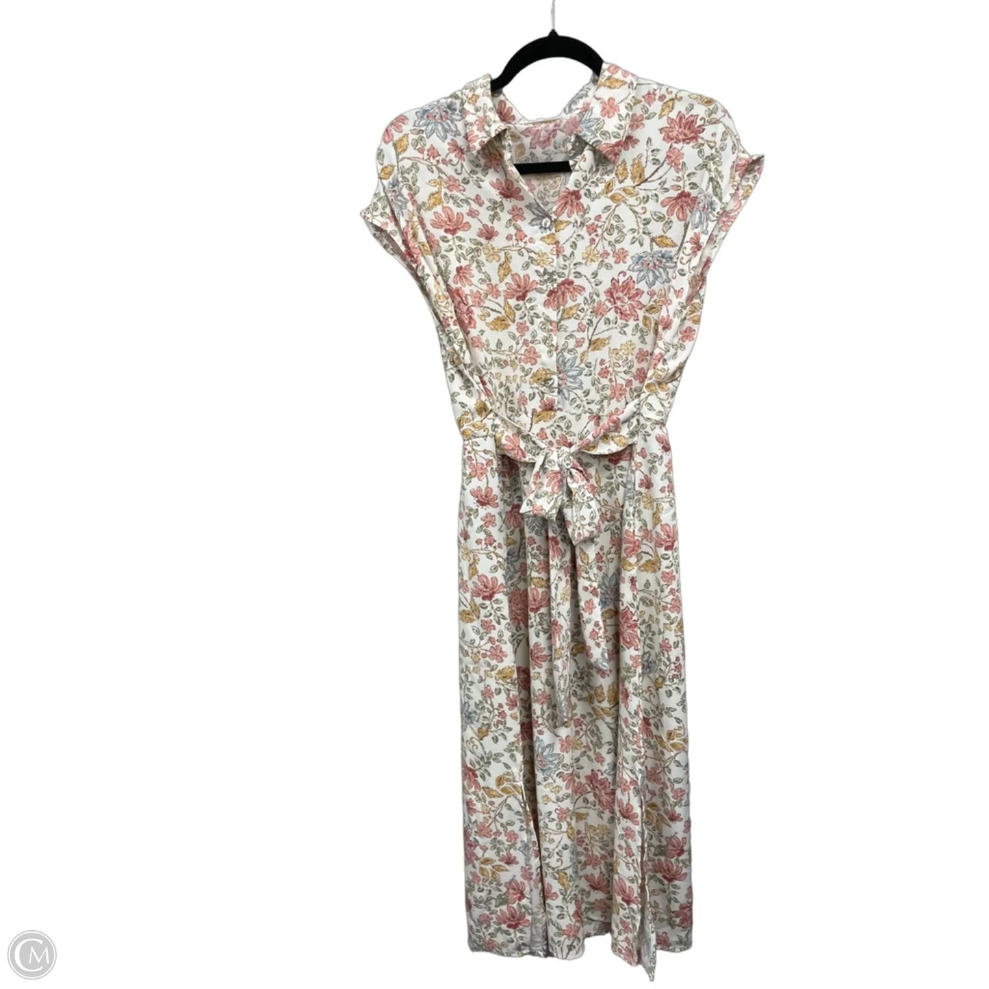 Dress Casual Midi By Lucky Brand In Blue & Orange, Size: L
