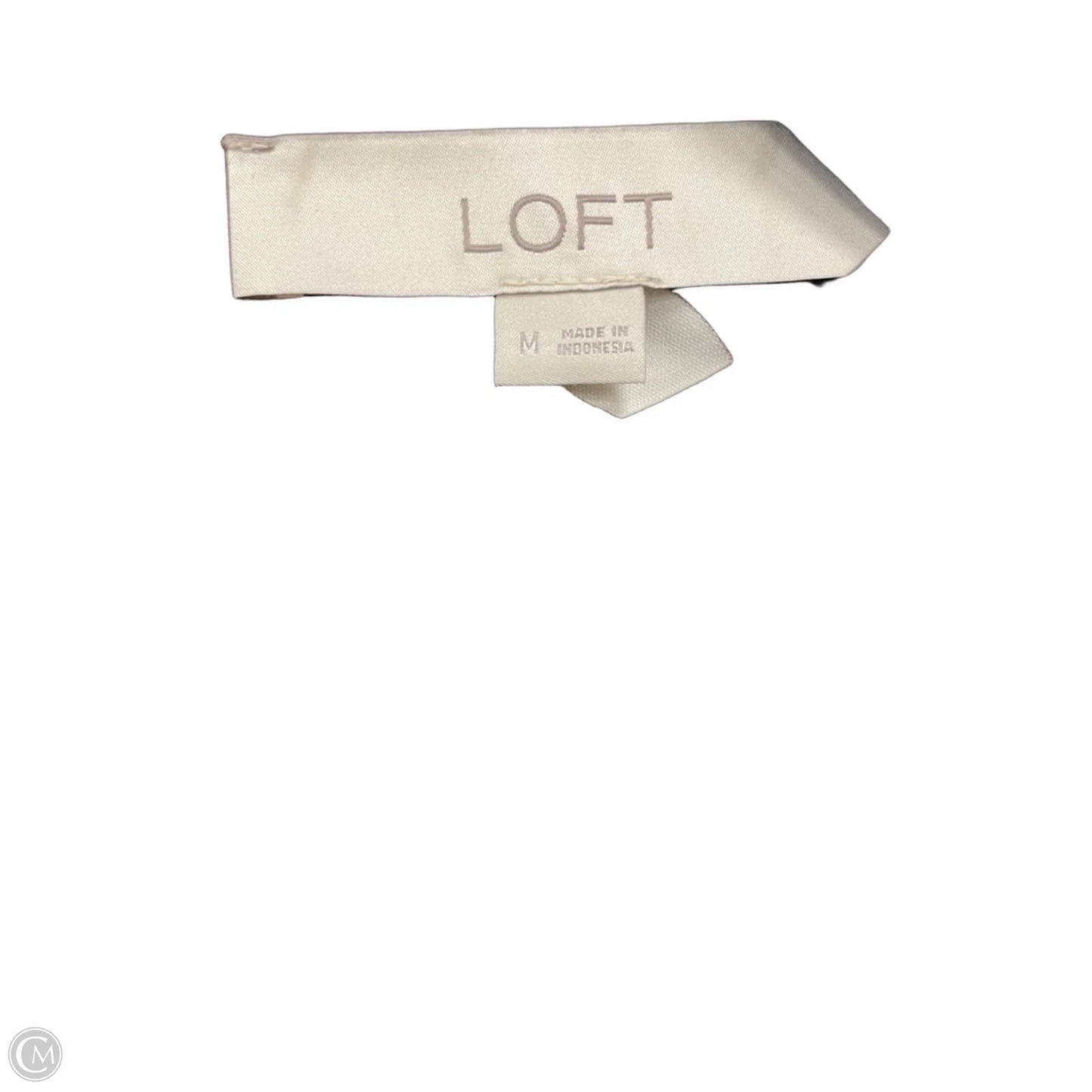 Blouse Long Sleeve By Loft In Brown & White, Size: M