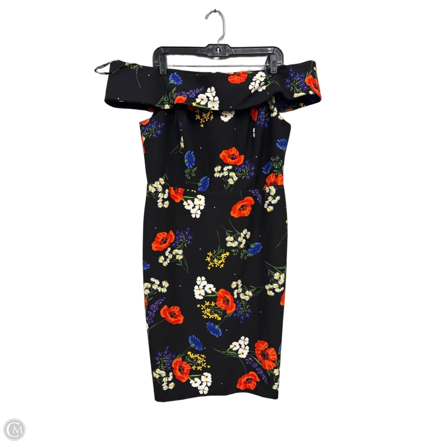 Dress Casual Short By Calvin Klein In Black & Red, Size: 14