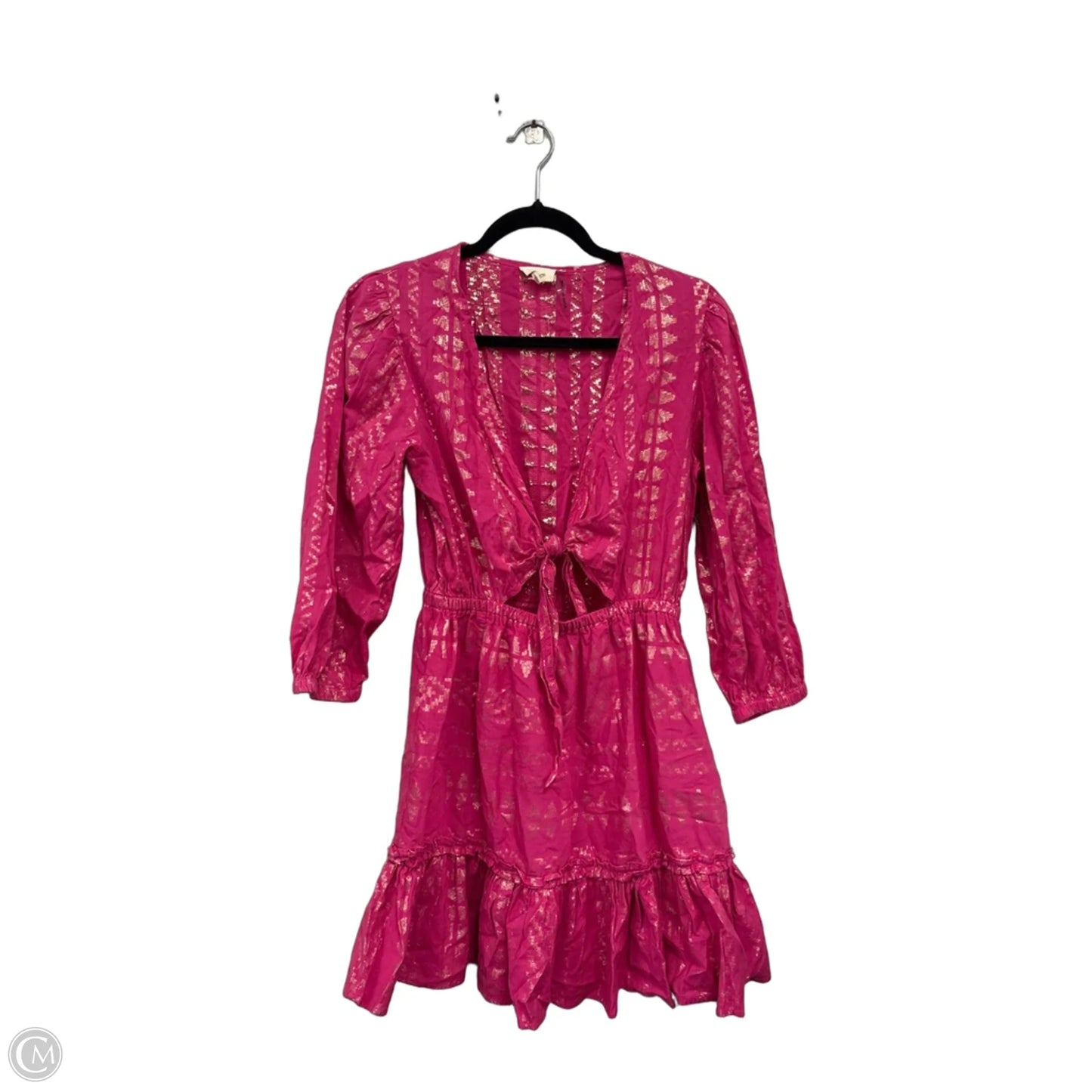 Dress Casual Short By Elan In Gold & Pink, Size: M