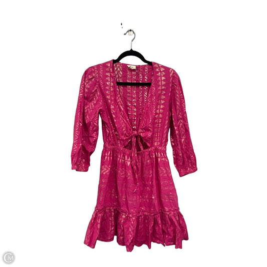 Dress Casual Short By Elan In Gold & Pink, Size: M