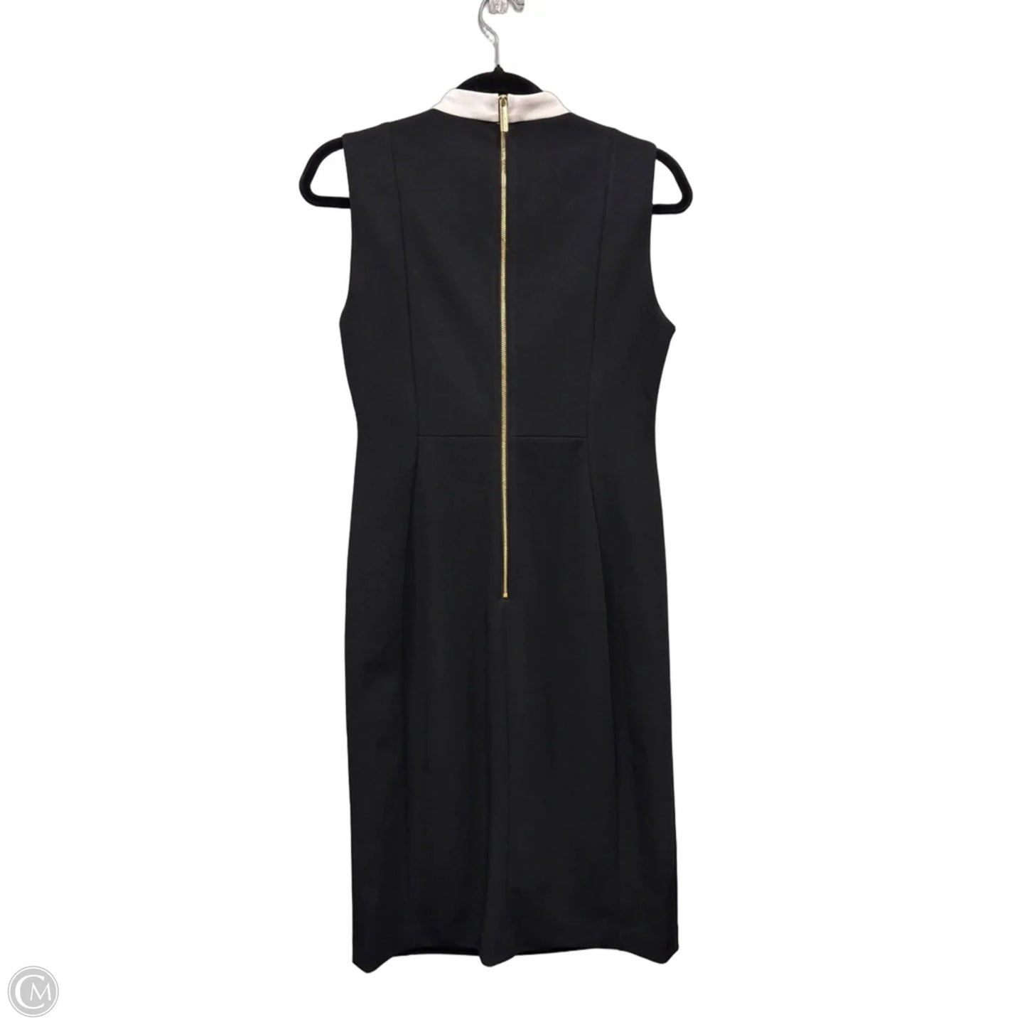 Dress Casual Midi By Calvin Klein In Black & White, Size: 8