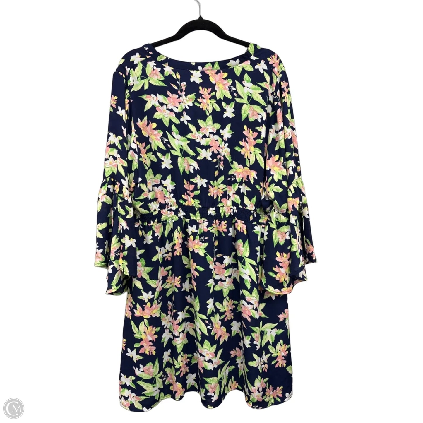 Dress Casual Short By Umgee In Blue & Pink, Size: 2x