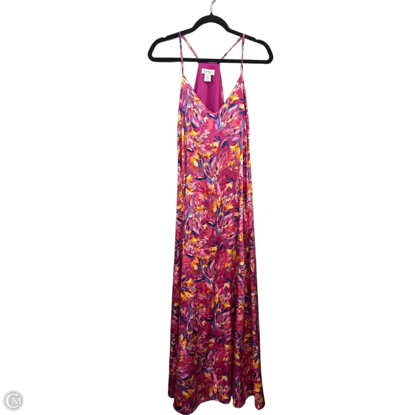 Dress Casual Maxi By Nicole Miller In Blue & Pink, Size: M