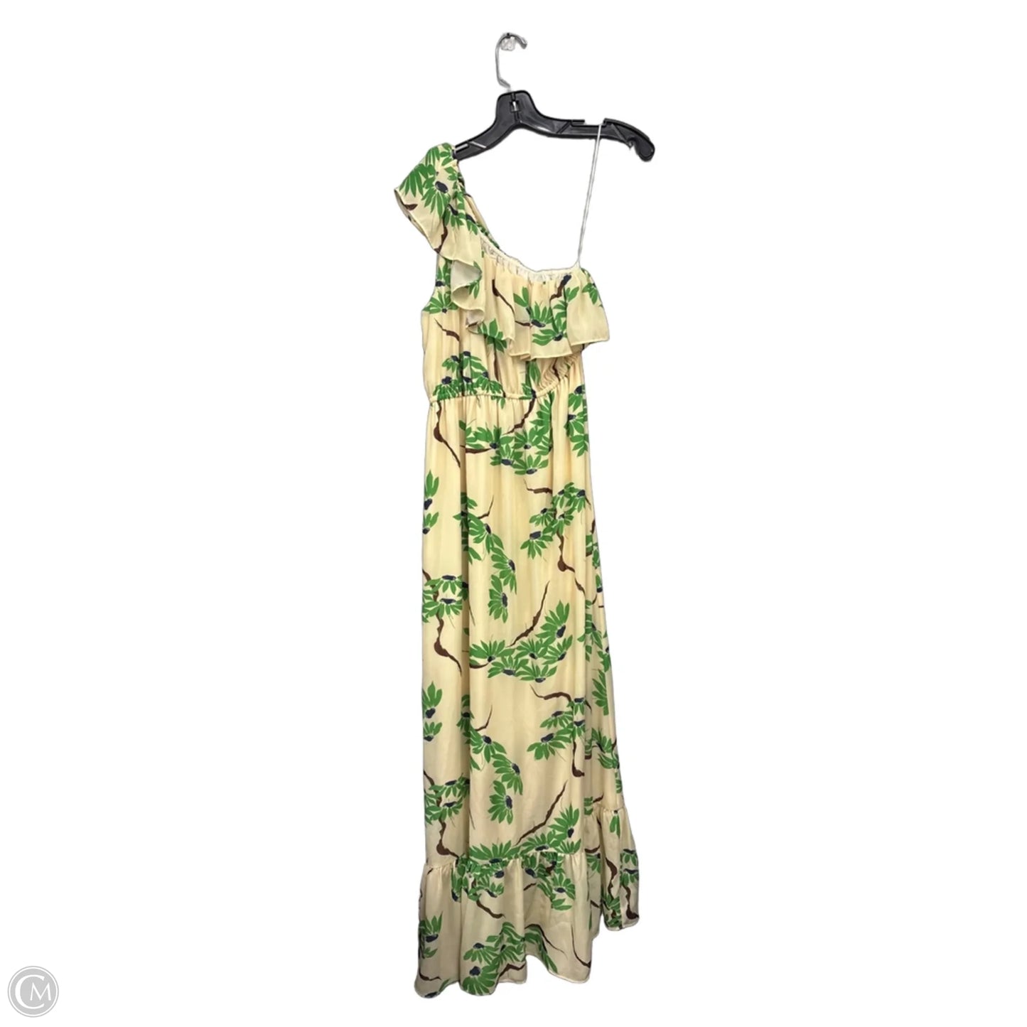Dress Casual Maxi By Clothes Mentor In Cream & Green, Size: M