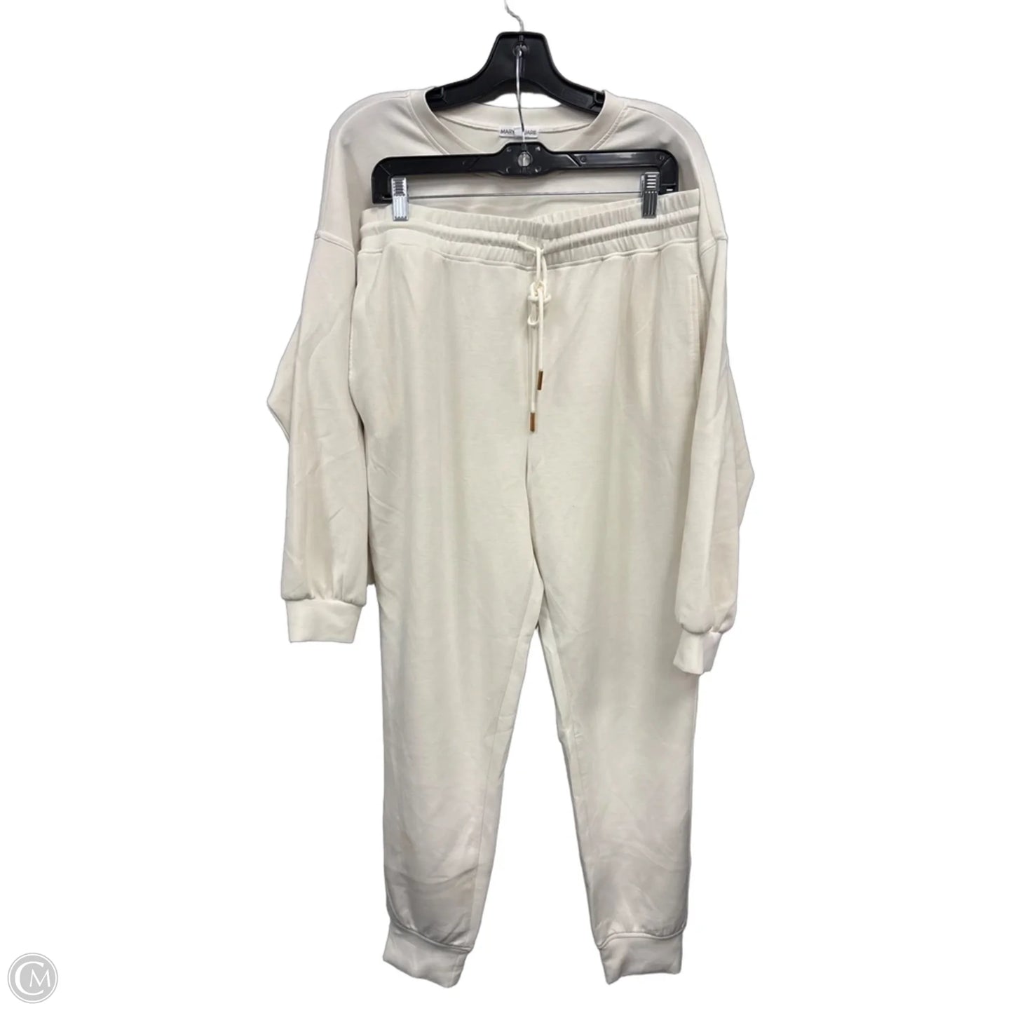 Pants Set 2pc By Mary Square In Cream, Size: L