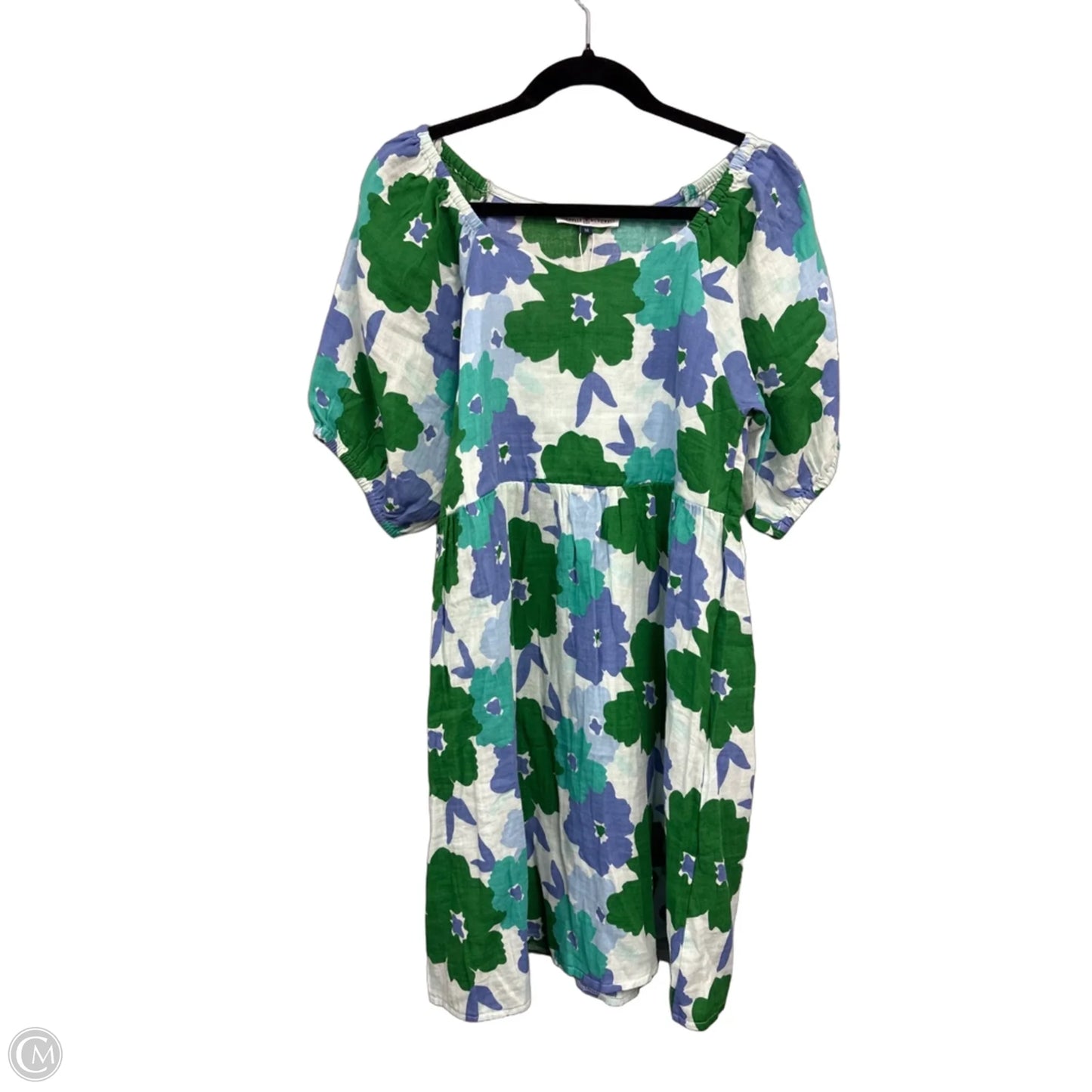 Dress Casual Short By Michelle Mcdowell In Green & Purple, Size: M