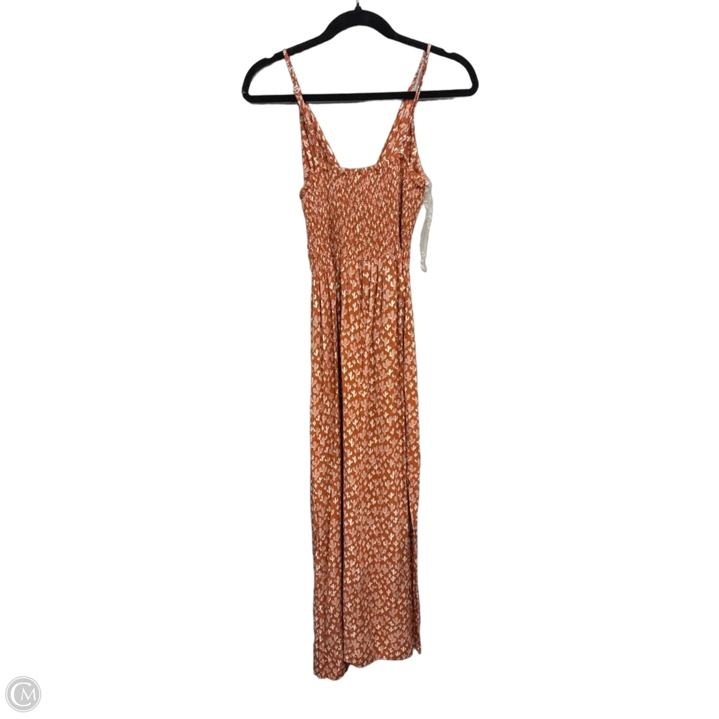 Dress Casual Midi By Angie In Brown & Cream, Size: L
