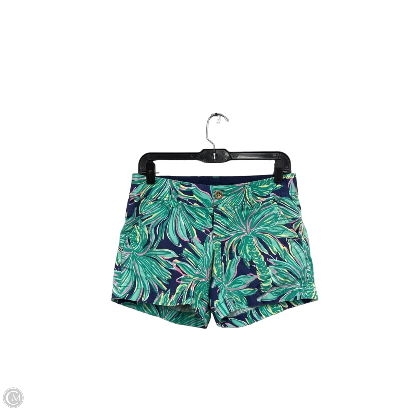 Shorts Designer By Lilly Pulitzer In Blue & Green, Size: 0