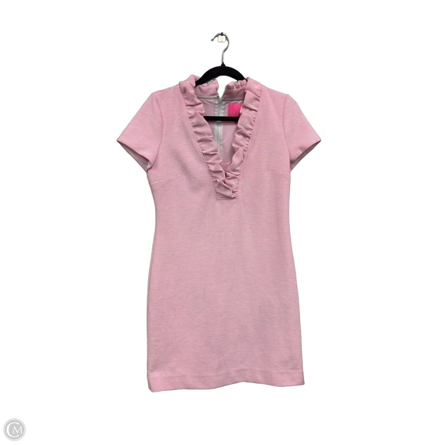 Dress Designer By Lilly Pulitzer In Pink & White, Size: M