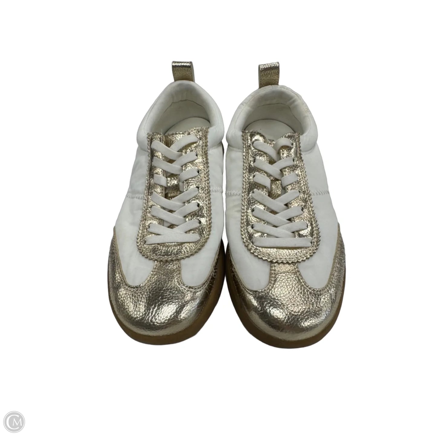 Shoes Sneakers By Anne Klein In Gold & White, Size: 6.5