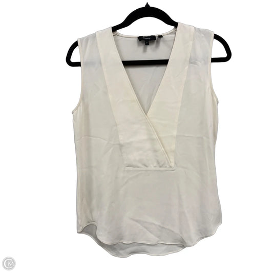 Top Sleeveless By Theory In Cream, Size: Sp