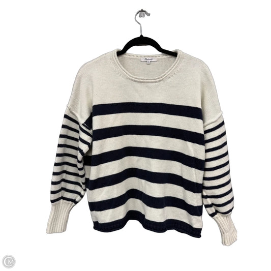 Sweater By Madewell In Blue & Cream, Size: S