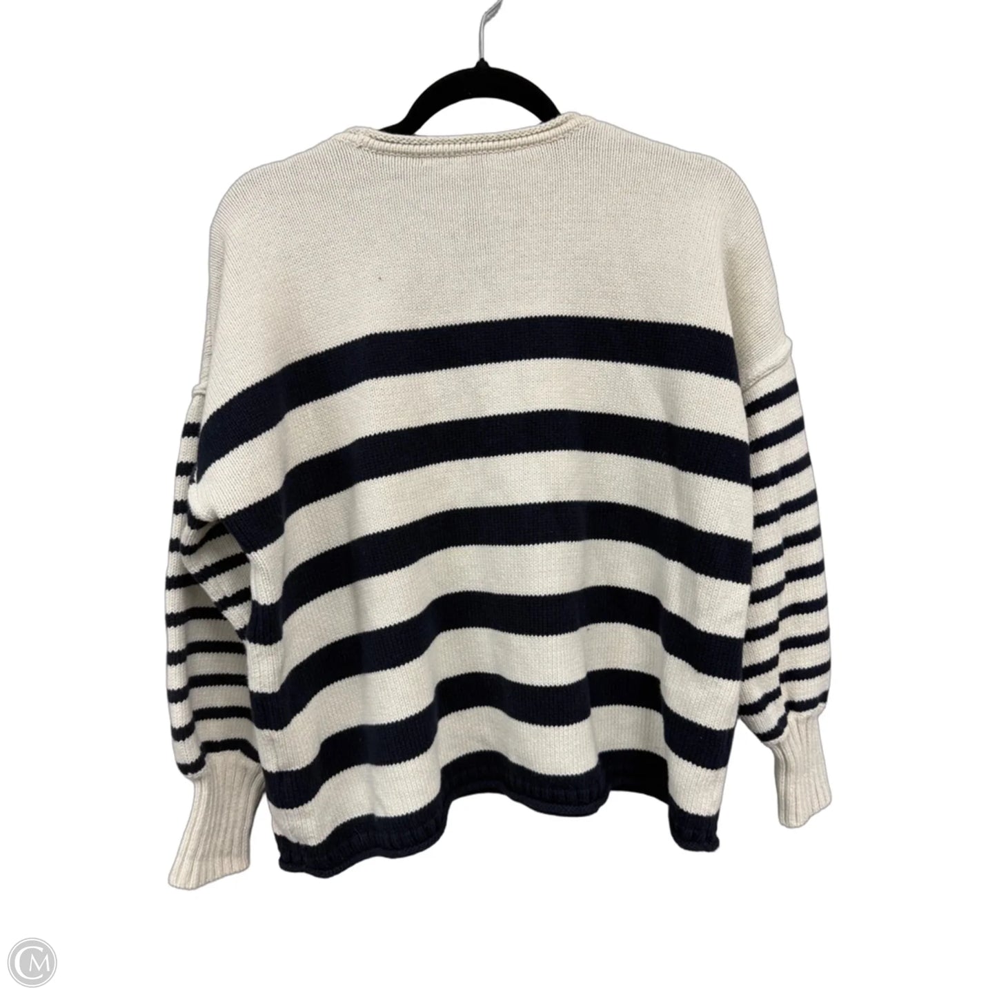 Sweater By Madewell In Blue & Cream, Size: S