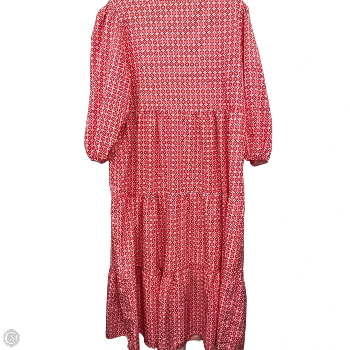 Dress Casual Midi By Clothes Mentor In Red & White, Size: Xl