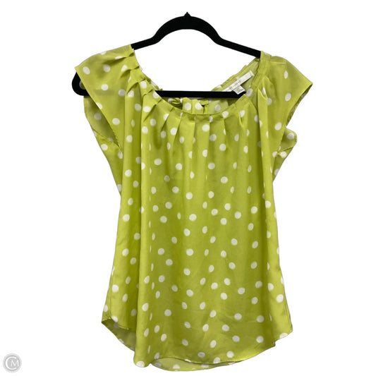 Top Short Sleeve By Lc Lauren Conrad In Green & White, Size: Xs