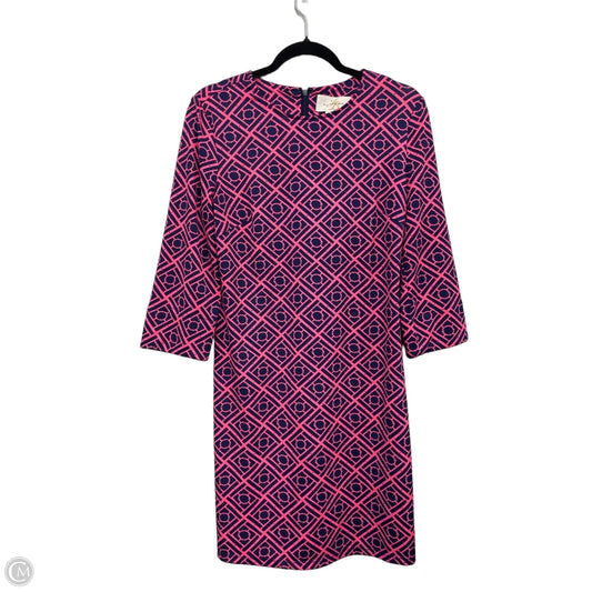 Dress Casual Short By Julie Brown In Blue & Pink, Size: L