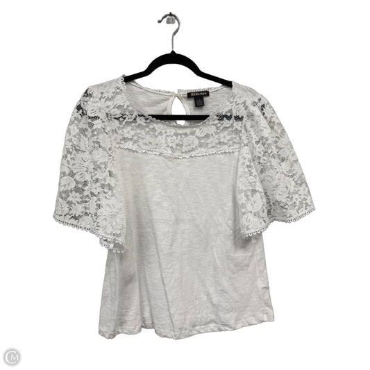 Top Short Sleeve By By Design In White, Size: M