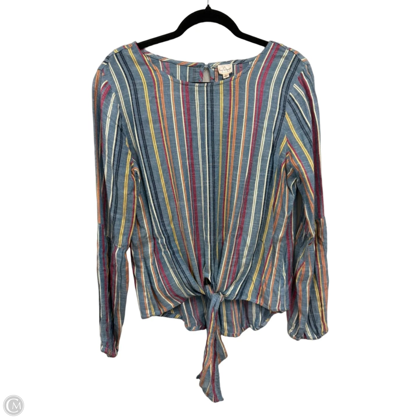 Top Long Sleeve By Clothes Mentor In Blue & Orange, Size: S
