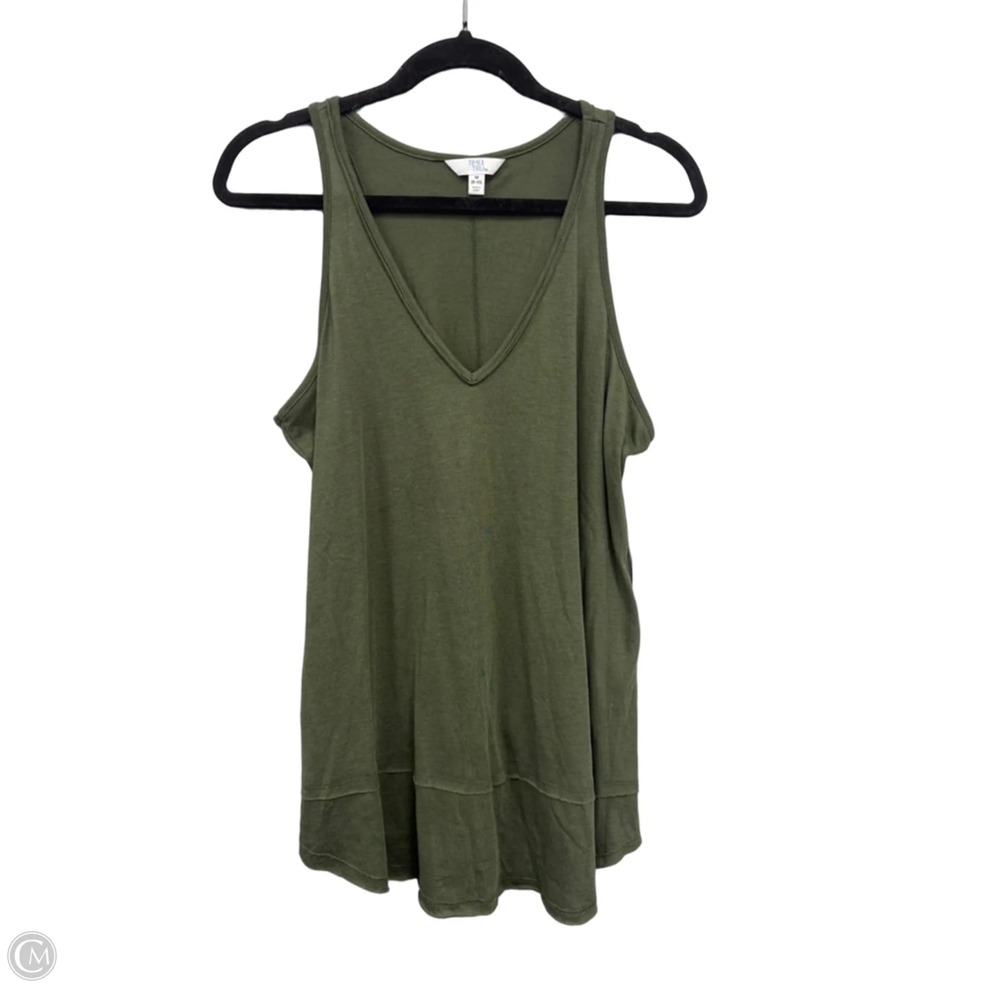 Top Sleeveless By Time And Tru In Green, Size: M