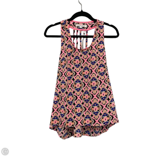 Top Sleeveless By Joy Joy In Blue & Orange, Size: M
