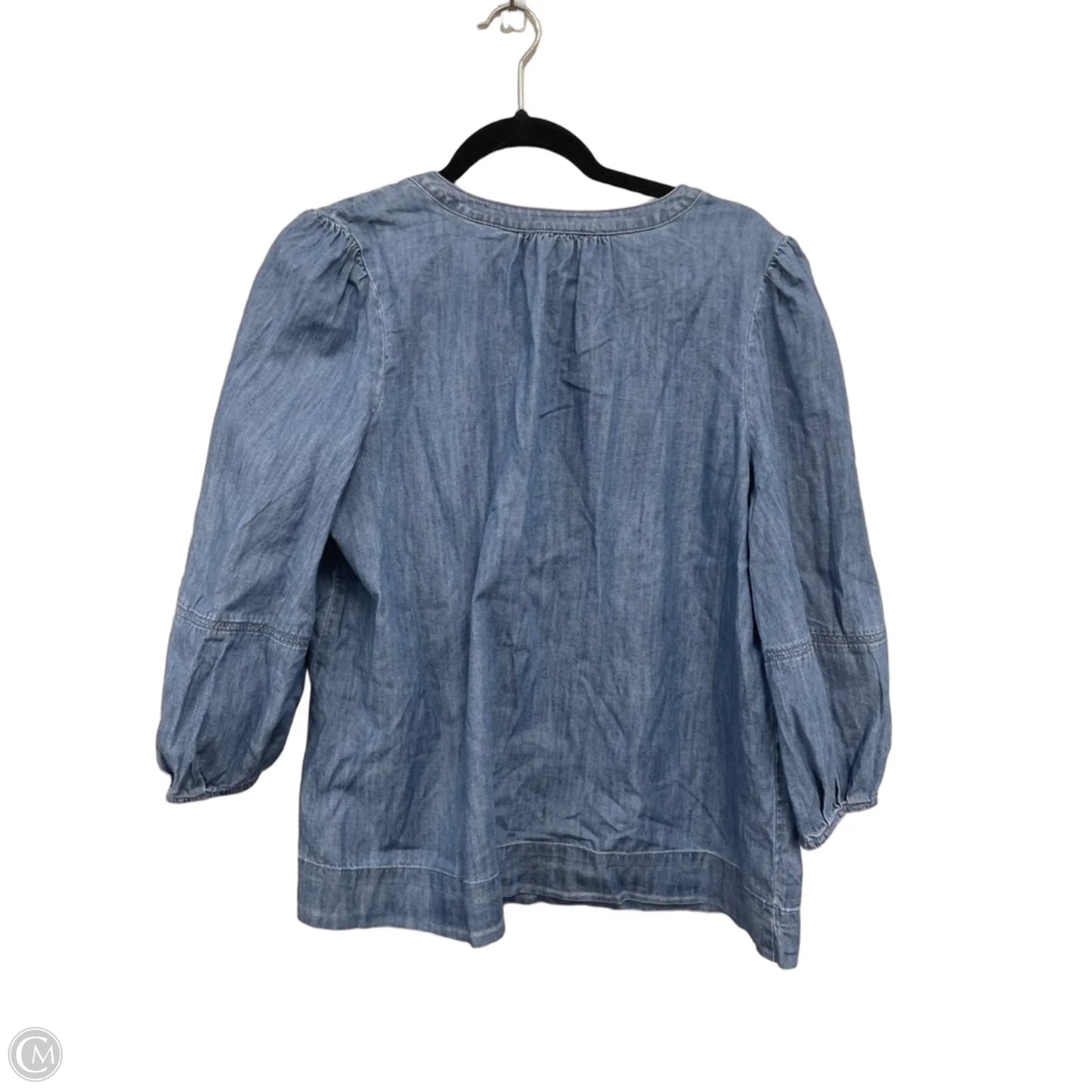 Top 3/4 Sleeve By Loft In Blue, Size: L