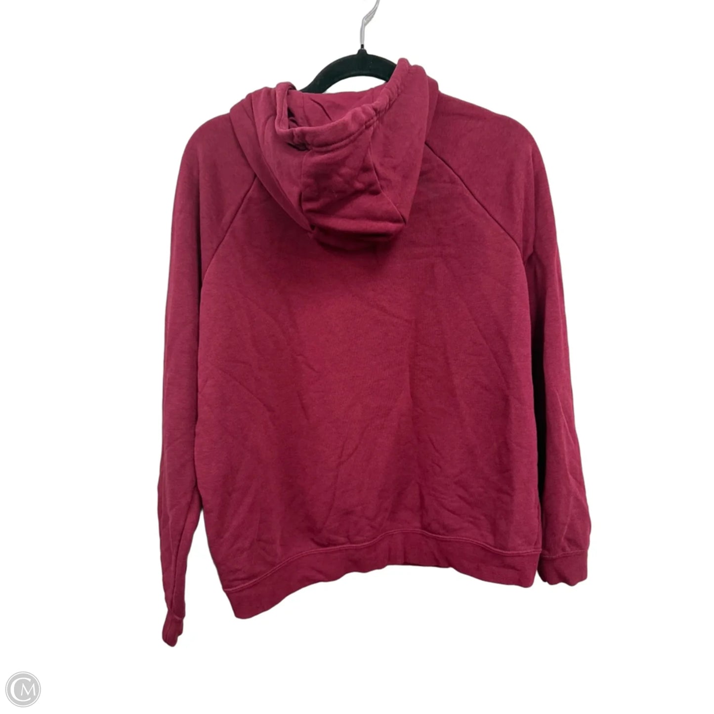 Athletic Sweatshirt Hoodie By Nike Apparel In Maroon, Size: M