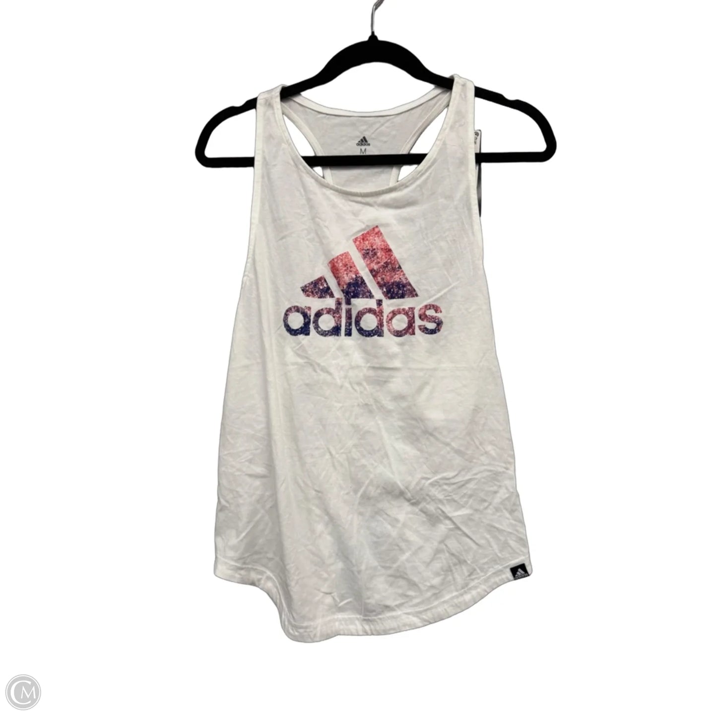 Athletic Tank Top By Adidas In White, Size: M