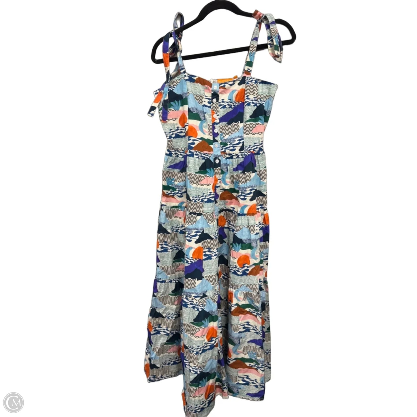 Dress Casual Midi By Clothes Mentor In Blue & Orange, Size: S