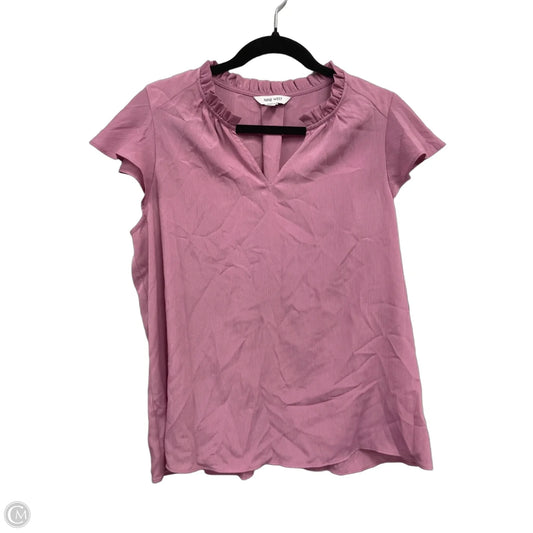 Top Short Sleeve By Nine West In Pink, Size: L