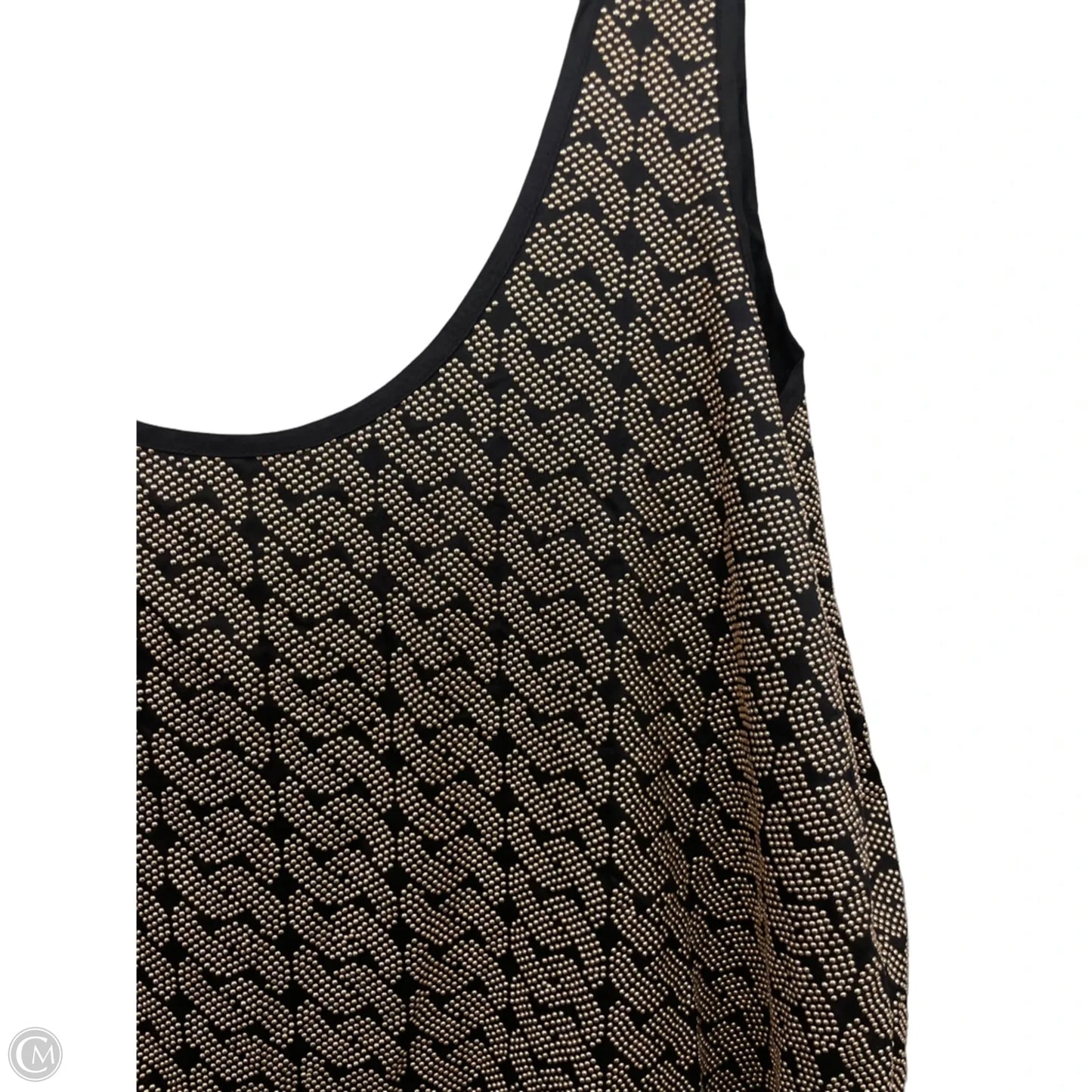 Dress Designer By Rebecca Minkoff In Black & Gold, Size: L