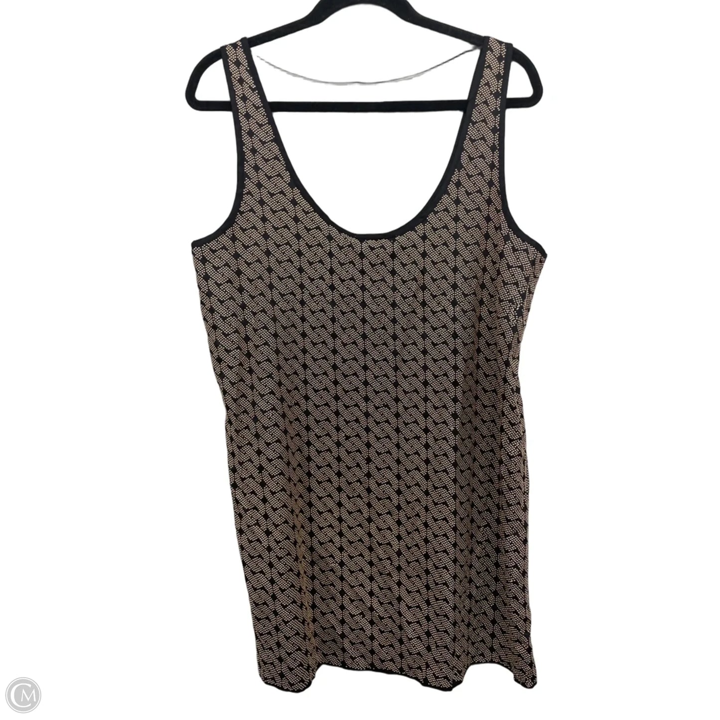 Dress Designer By Rebecca Minkoff In Black & Gold, Size: L
